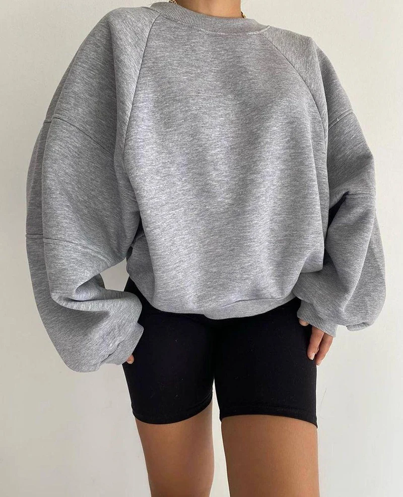 Round Neck Patchwork Long Sleeved Solid Color Basic Versatile Sweater for Women Loose Fit Clothing Cotton Sports Ladies Sweater
Round Neck Patchwork Long Sleeved Solid Color Basic Versatile Sweater for Women Loose Fit Clothing Cotton Sports Ladies Sweater