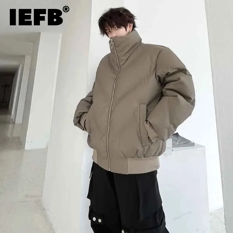 IEFB Standing Collar Loose Thickened Leather Cotton Coat Fashion Men's Autumn Winter Clothing Niche Design Padded Jackets 9C2874
IEFB Standing Collar Loose Thickened Leather Cotton Coat Fashion Men's Autumn Winter Clothing Niche Design Padded Jackets 9C2874