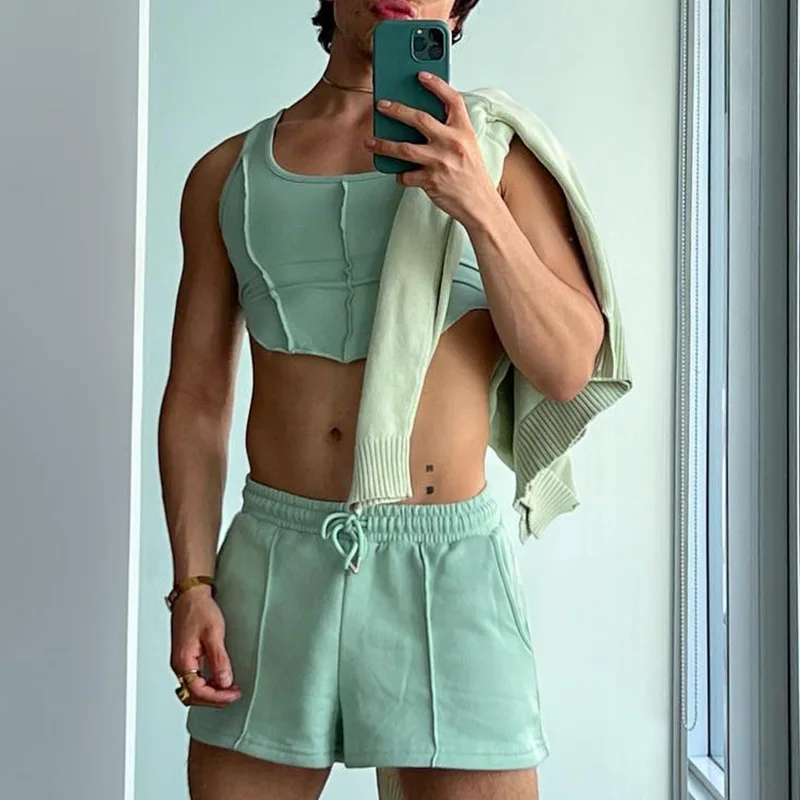 Mens Tank Tops Personalized Suspenders Holes and Hollowed-out Sports Vests Elastic Slim Tops Tshirts Men
Mens Tank Tops Personalized Suspenders Holes and Hollowed-out Sports Vests Elastic Slim Tops Tshirts Men