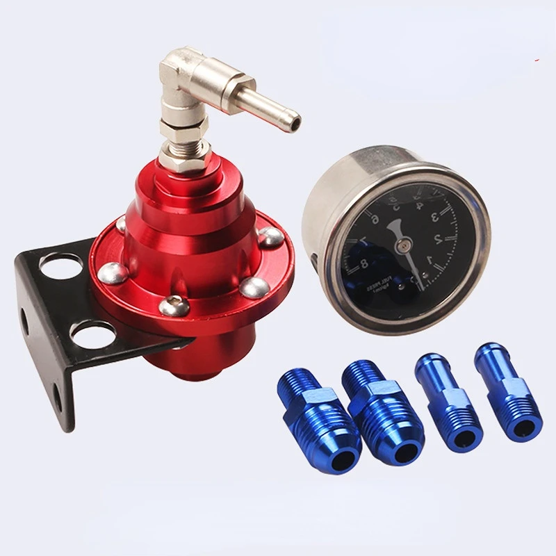 

Universal Adjustable Fuel Pressure Regulator Tomei Type with Original Gauge and Instructions Suitable for Car