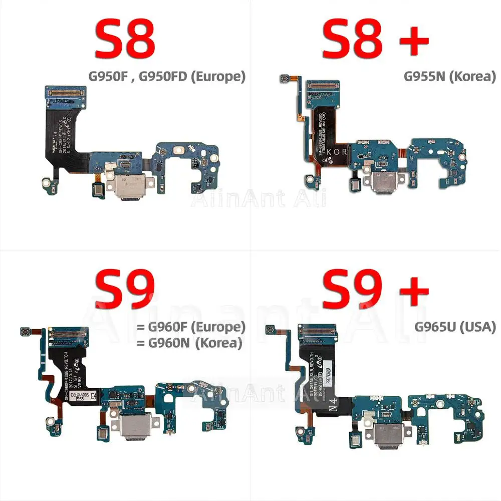 

AiinAnt USB Date Charging Dock Board Port Connector Charger Flex Cable For Samsung Galaxy S8 S9 Plus + G950F G955F G960F G965F