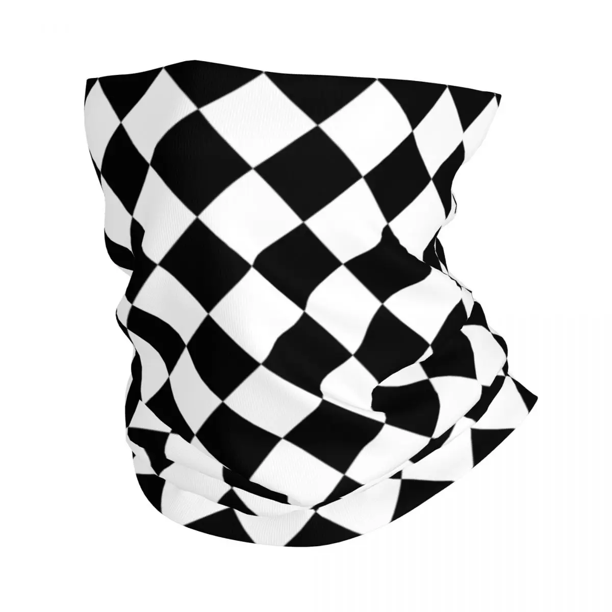 

Classic Sillitoe Tartan Black White Rhombus Bandana Neck Cover Geometry Diamond Check Wrap Scarf Multifunctional Balaclavas