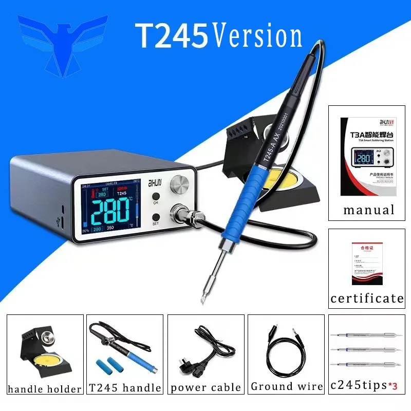 

AIXUN 200W Smart Nano Intelligent Soldering Station T3A T3B Support 936/T12/T245/T210/T115 Handle Iron Stand Tips Replacement
