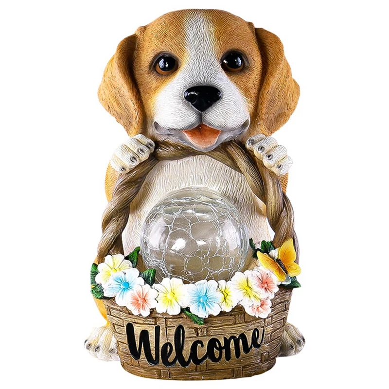 Garden Puppy Dog Flower Basket Decoration Props Outdoor Solar Luminous Cute Animal Statue Garden Resin Crafts Ornaments
Garden Puppy Dog Flower Basket Decoration Props Outdoor Solar Luminous Cute Animal Statue Garden Resin Crafts Ornaments