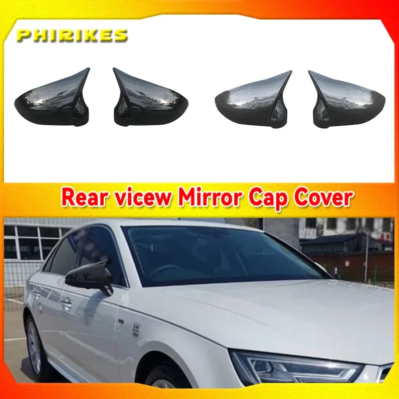 

For Audi A4 A5 B9 Side Mirror Caps (Carbon Look) 2017 2018 2019 S4 S5 RS5 allroad Quattro replace Covers