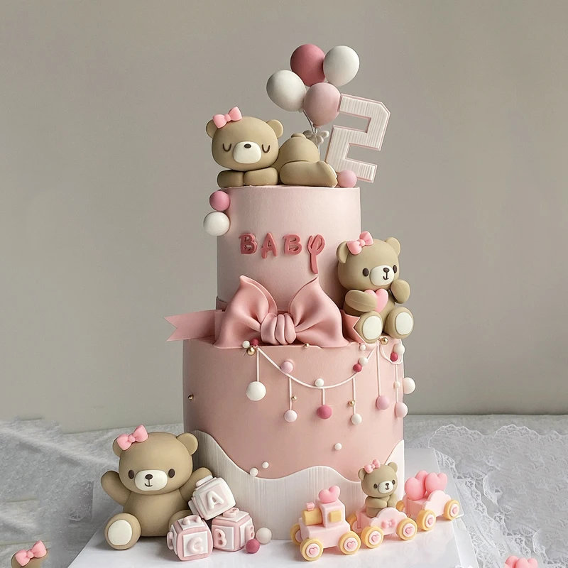 Baby Bear Cake Topper Birthday Party Girl Adult Baby Wedding Cake Topper Valentine's Day Party Heart Love Bear Doll Cake Supply
Baby Bear Cake Topper Birthday Party Girl Adult Baby Wedding Cake Topper Valentine's Day Party Heart Love Bear Doll Cake Supply