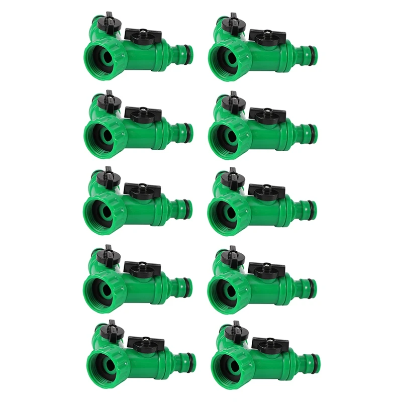 

10Piece 20/25Mm Female Thread 2Way Water Valve Watering System Controller Switch Green