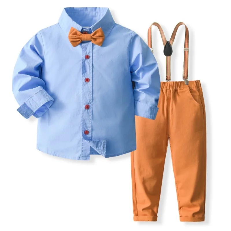 A Spring Long Sleeve Shirt + Suspender Trousers 2 Piece Children's Sets Dropshipping Boy Clothes
A Spring Long Sleeve Shirt + Suspender Trousers 2 Piece Children's Sets Dropshipping Boy Clothes