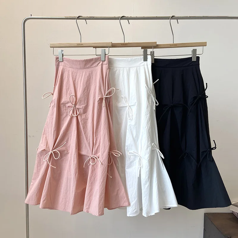 Korean Fashion Long Skirts Women Bow Patchwork A-line High Waist Female Skirt Faldas Ajustadas Summer Almighty Skirt Dropship
Korean Fashion Long Skirts Women Bow Patchwork A-line High Waist Female Skirt Faldas Ajustadas Summer Almighty Skirt Dropship