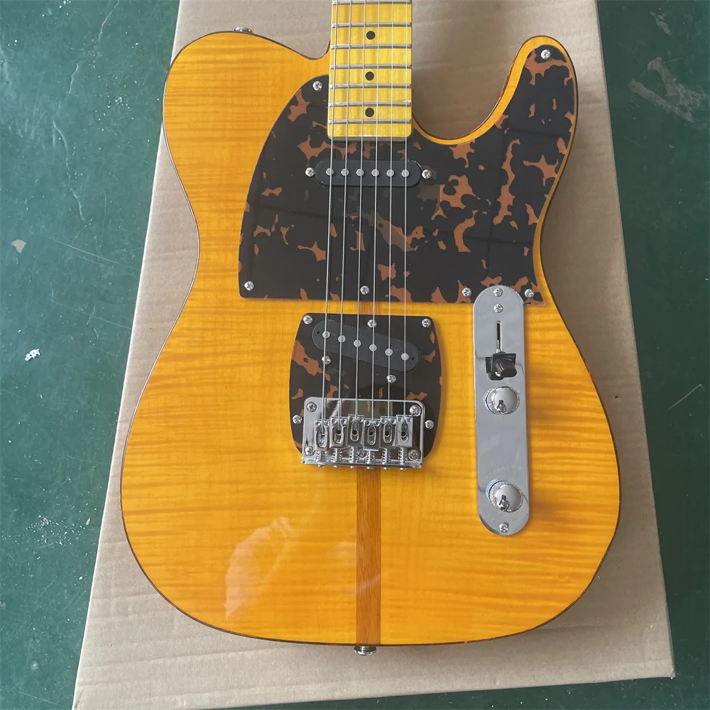 

In stock 22 frets blonde MadCat TELE Electric Guitar Flame Maple 10S 45th Anniversary Mad cat TL guitarra free shipping guitars