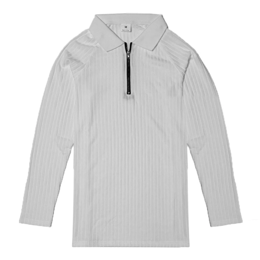 Mens Autumn Spring Lapel Knitted Long Sleeve Collar Zip Up T Shirt Dress Sports Casual Breathable Daily Tee Top Men Shirts
Mens Autumn Spring Lapel Knitted Long Sleeve Collar Zip Up T Shirt Dress Sports Casual Breathable Daily Tee Top Men Shirts