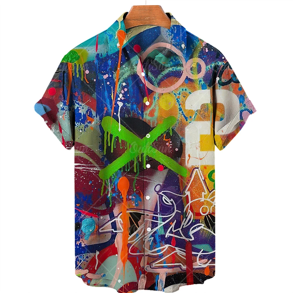 2022 Cool Thin Breathable Collar Short Sleeve Shirt Graffiti Dyeing Casual Harajuku Summer Men's Hawaiian Shi
2022 Cool Thin Breathable Collar Short Sleeve Shirt Graffiti Dyeing Casual Harajuku Summer Men's Hawaiian Shi