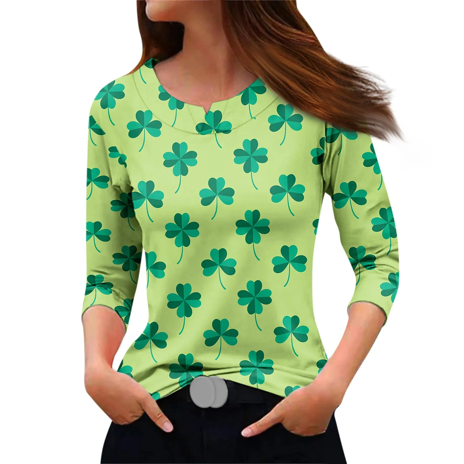 Женская модная повседневная футболка с принтом и рукавом 3/4, топ с круглым вырезом, футболки с коротким рукавом, уличный Топ, женская уличная одежда 
Женская модная повседневная футболка с принтом и рукавом 3/4, топ с круглым вырезом, футболки с коротким рукавом, уличный Топ, женская уличная одежда