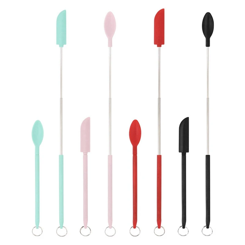 8 Piece Silicone Telescopic Spatula And Scooping Spoon, Mini Spatula Silicone,Makeup Spatula Easy To Store For Kitchen Cooking
8 Piece Silicone Telescopic Spatula And Scooping Spoon, Mini Spatula Silicone,Makeup Spatula Easy To Store For Kitchen Cooking