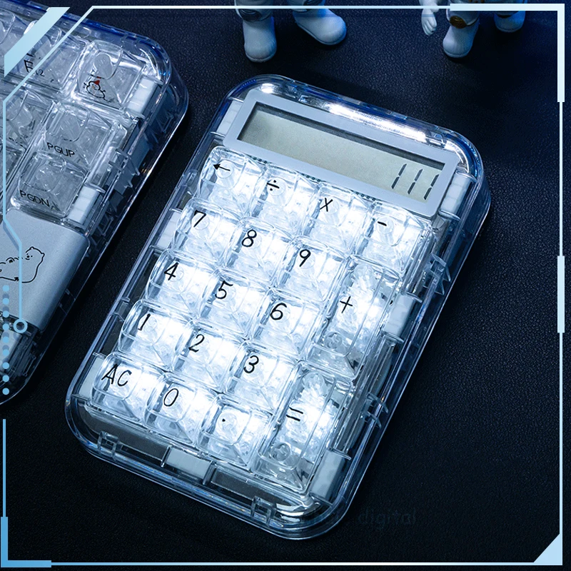 

Coolkiller Polar Bear CK Transparent Calculators Wireless Digit Keyboard Cute Portable Bluetooth Hot-Swap Rechargeable Counter