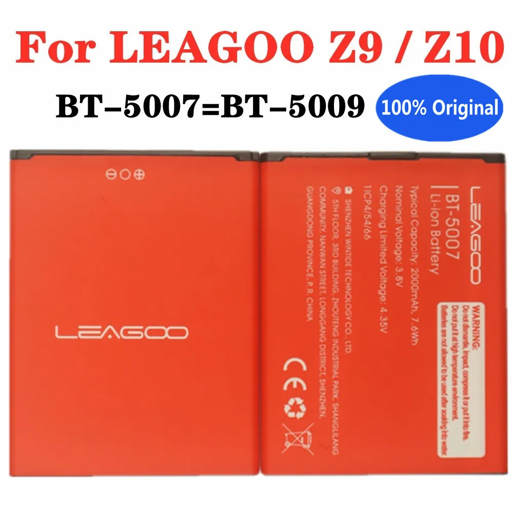 

New Original 2000mAh BT5007 BT5009 Replaceme Battery For LEAGOO Z9 Z10 BT-5007 & BT-5009 High Quality Phone Battery Batteria