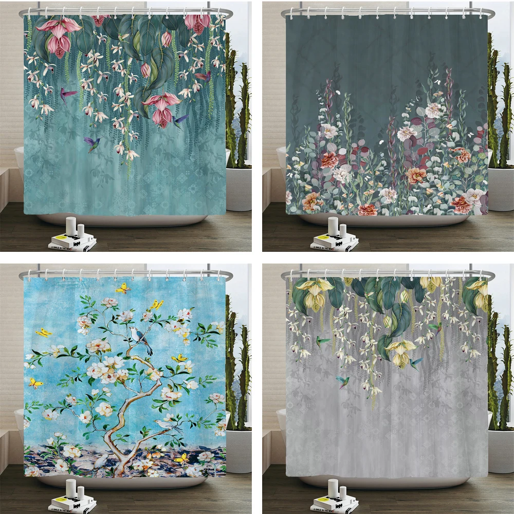 Beautiful Painting Flower And Birds Shower Curtains Bathtub Decor Curtains Printing Washable Fabric Bathroom Curtain With Hooks
Beautiful Painting Flower And Birds Shower Curtains Bathtub Decor Curtains Printing Washable Fabric Bathroom Curtain With Hooks