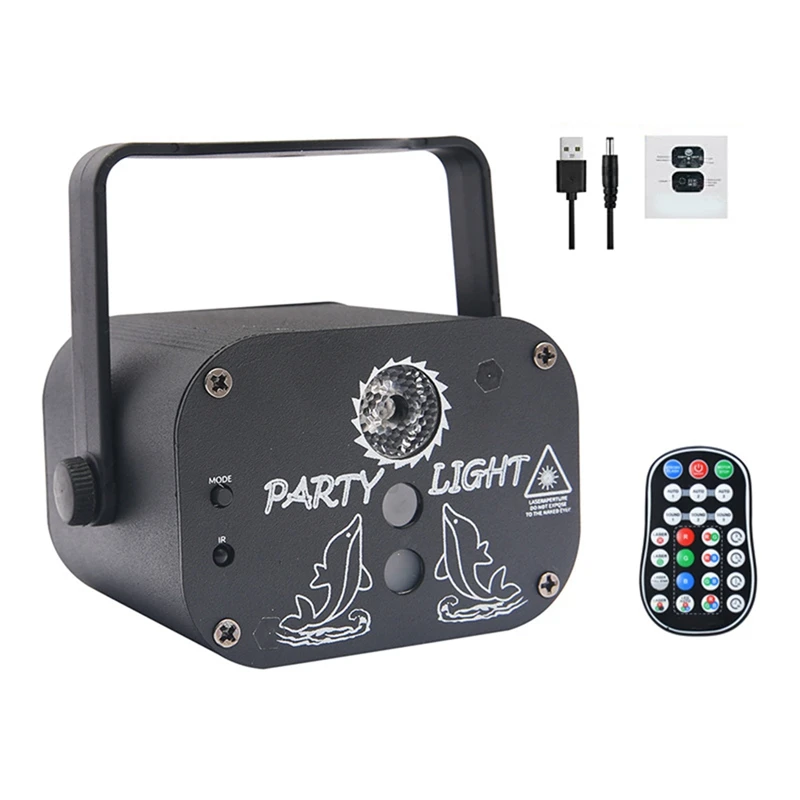 

New DJ Stage Lights With Remote Control And Sound Activation, Disco 3-In-1 LED Lighting Effect Mode With 60 Light Modes,