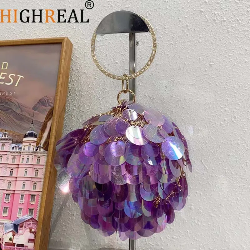 HIGHREAL Round Ball Shape Metal Clutches and Evening Bags for Party Luxury Rhinestone Diamonds Party Purse Wedding Party Prom
HIGHREAL Round Ball Shape Metal Clutches and Evening Bags for Party Luxury Rhinestone Diamonds Party Purse Wedding Party Prom