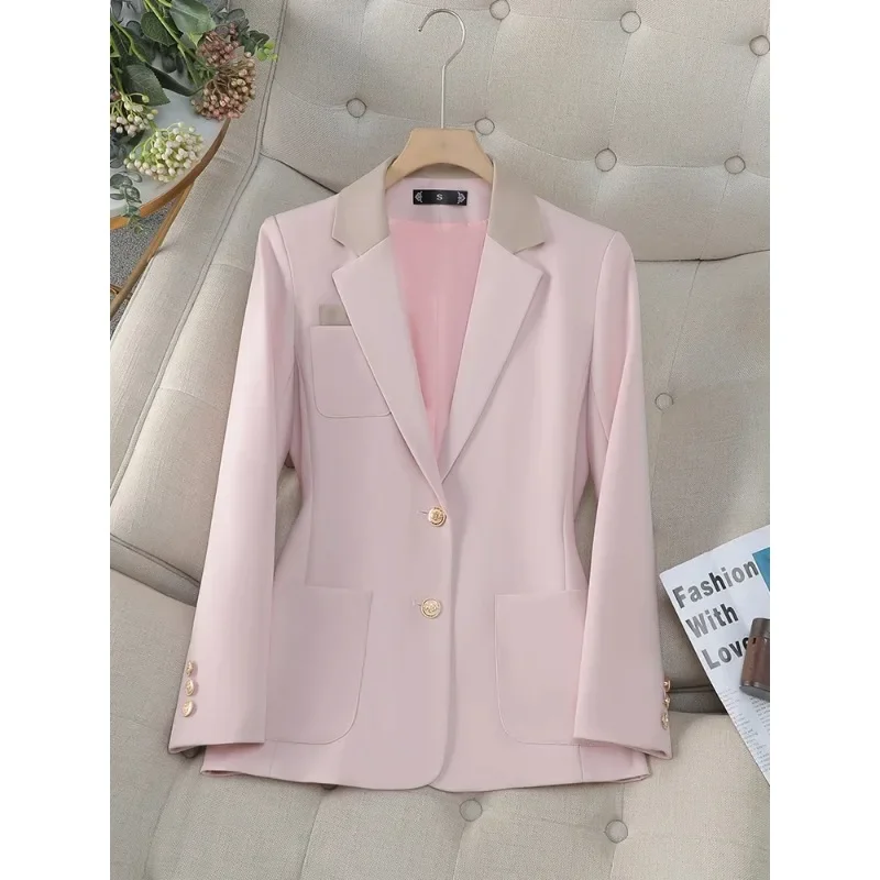 Fashion Women Formal Blazer Female Pink Black Apricot Long Sleeve Office Ladies Business Work Wear Jacket For Autumn Winter
Fashion Women Formal Blazer Female Pink Black Apricot Long Sleeve Office Ladies Business Work Wear Jacket For Autumn Winter