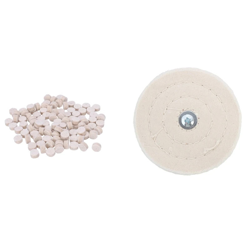 100Pcs Wool Felt Polishing Buffing Round Wheel Tool + 2 Shank With 4Inch 100Mm Cloth Polishing Mop Wheel Pad
100Pcs Wool Felt Polishing Buffing Round Wheel Tool + 2 Shank With 4Inch 100Mm Cloth Polishing Mop Wheel Pad