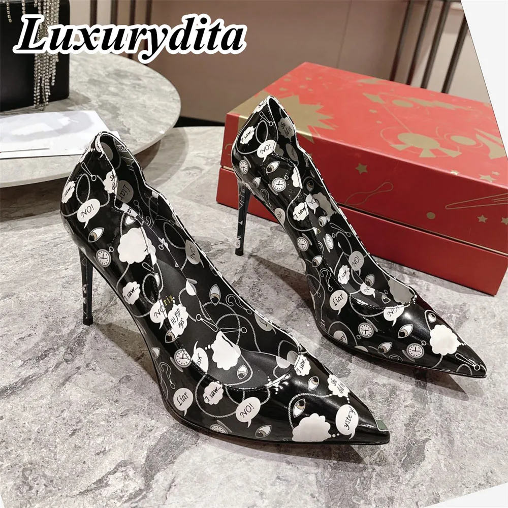 LUXURYDITA Women sandals Luxury Designer Printed High Heels 12CM Customize Red Heel Socialite Dinner Wedding Shoes H2109
LUXURYDITA Women sandals Luxury Designer Printed High Heels 12CM Customize Red Heel Socialite Dinner Wedding Shoes H2109