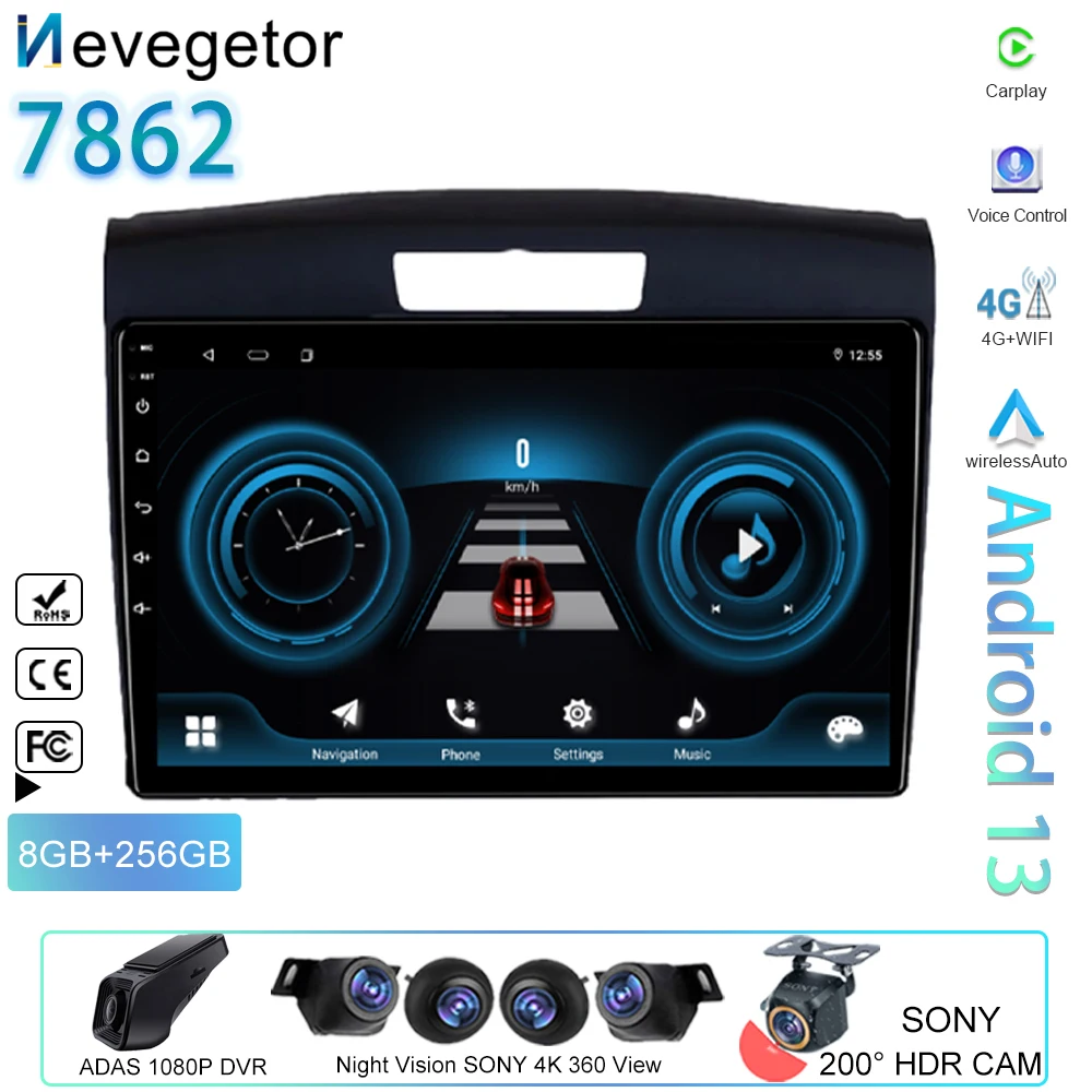 Автомагнитола на Android для Honda CRV 2012-2016 мультимедийный видеоплеер стерео навигация GPS Carplay BT QLED экран без 2din DVD
Автомагнитола на Android для Honda CRV 2012-2016 мультимедийный видеоплеер стерео навигация GPS Carplay BT QLED экран без 2din DVD
