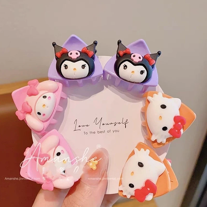 

Sanrio Hello Kitty Kuromi Hairpins Women Cute Fashion My Melody Hair Claws Girl Cinnamoroll Shark Clip Kid Kawaii Hair Accessory