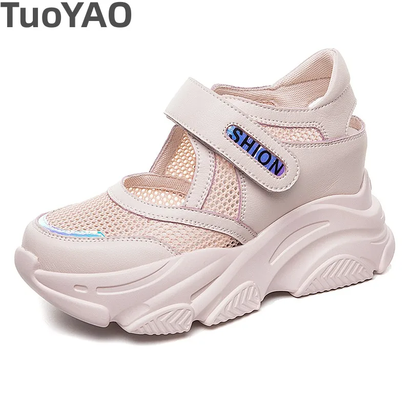 8cm Air Mesh Genuine Leather Women Breathable Sandals New 2023 Fashion Chunky Sneakers Hollow Summer Ladies Platform Wedge Shoes
8cm Air Mesh Genuine Leather Women Breathable Sandals New 2023 Fashion Chunky Sneakers Hollow Summer Ladies Platform Wedge Shoes