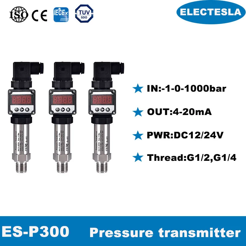 Pressure Transmitter LED Display 4-20mA Output Air Pressure Water Pressure Oil Pressure Hydraulic Sensor DC24V
Pressure Transmitter LED Display 4-20mA Output Air Pressure Water Pressure Oil Pressure Hydraulic Sensor DC24V