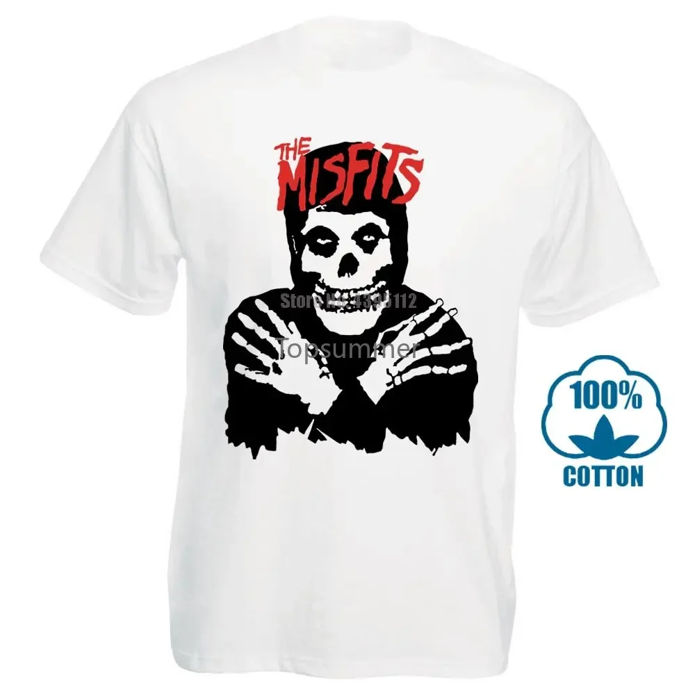 

Hot Sale Fashion Authentic The Misfits Classic Fiend Skull Distressed Vintage Soft T Shirt Top T Shirt Men T Shirt Tops Tees