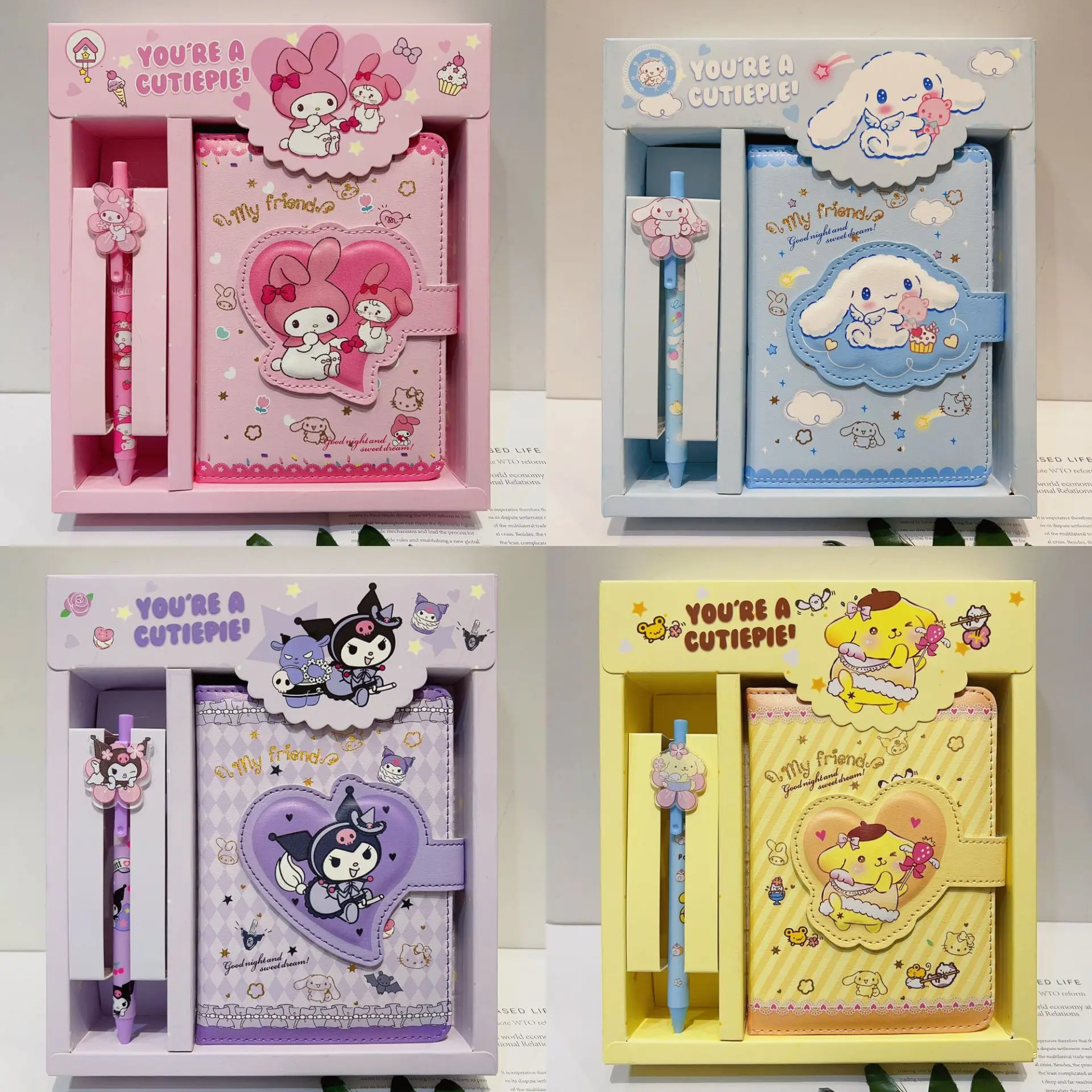 New Sanrio Handbook Set Melody Kulomi KT Cat Cute Girl Heart Cartoon Stationery Kawaii Magnetic Notepad Children's Birthday Gift
New Sanrio Handbook Set Melody Kulomi KT Cat Cute Girl Heart Cartoon Stationery Kawaii Magnetic Notepad Children's Birthday Gift