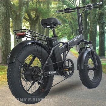 성인용 전기 자전거 탈착식 배터리, 접이식 팻 타이어, 스노우 마운틴 전기 자전거, 1000W 모터, 48V, 15Ah, 20 인치, 40 km/h