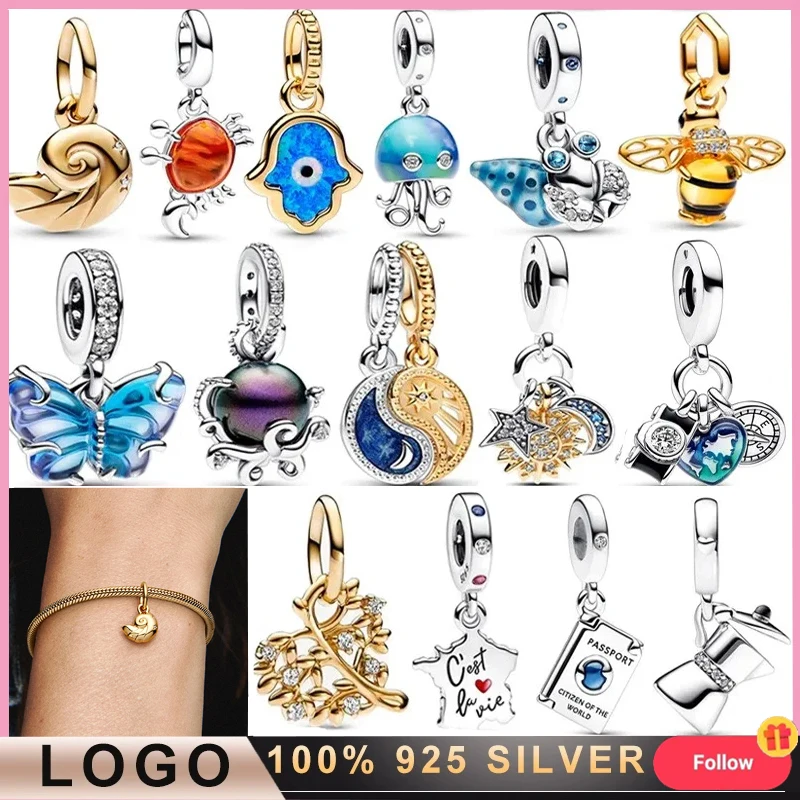 New Women's Original Logo Bracelet Pendant% 925 Silver Sun Moon Combination Charming Crab Ocean Bead Pendant DIY Jewelry Gift
New Women's Original Logo Bracelet Pendant% 925 Silver Sun Moon Combination Charming Crab Ocean Bead Pendant DIY Jewelry Gift