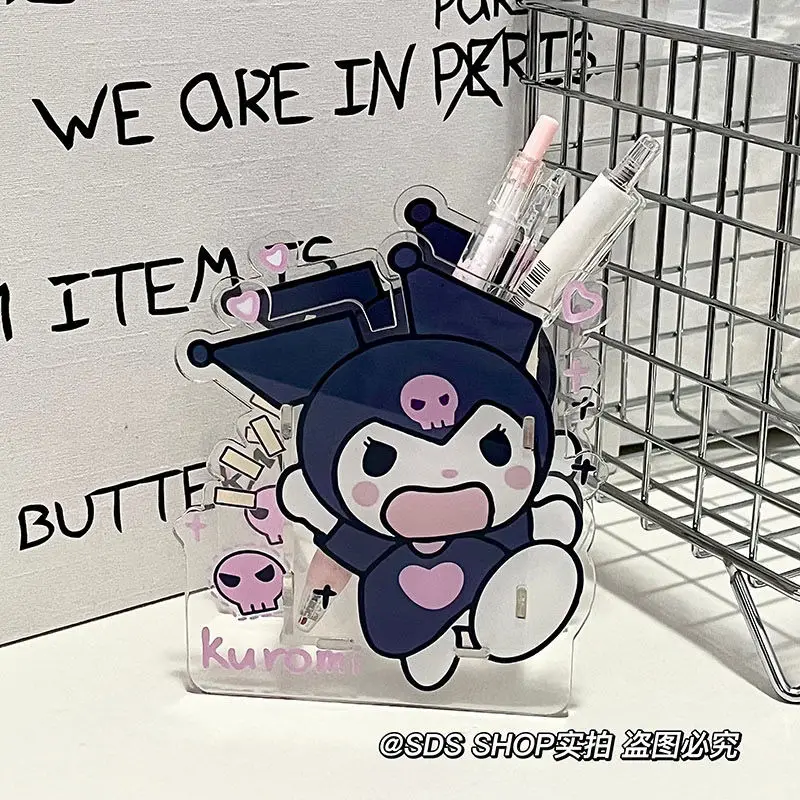 New Kawaii Sanrio Kuromi Pochacco Acrylic Transparent Pen Holder Large Capacity Student Desktop Stationery Cute Storage Box
New Kawaii Sanrio Kuromi Pochacco Acrylic Transparent Pen Holder Large Capacity Student Desktop Stationery Cute Storage Box