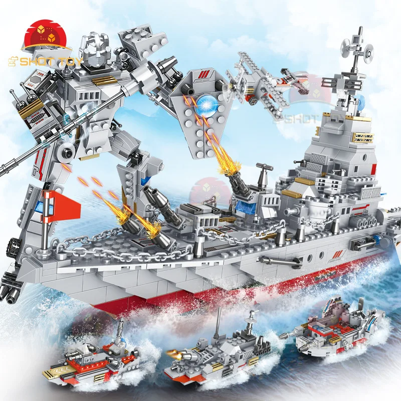 Warship Fighter Robot Building Blocks Boat Airplane Car Set Toys for Children Gifts Collectible Model Desktop Decorations
Warship Fighter Robot Building Blocks Boat Airplane Car Set Toys for Children Gifts Collectible Model Desktop Decorations