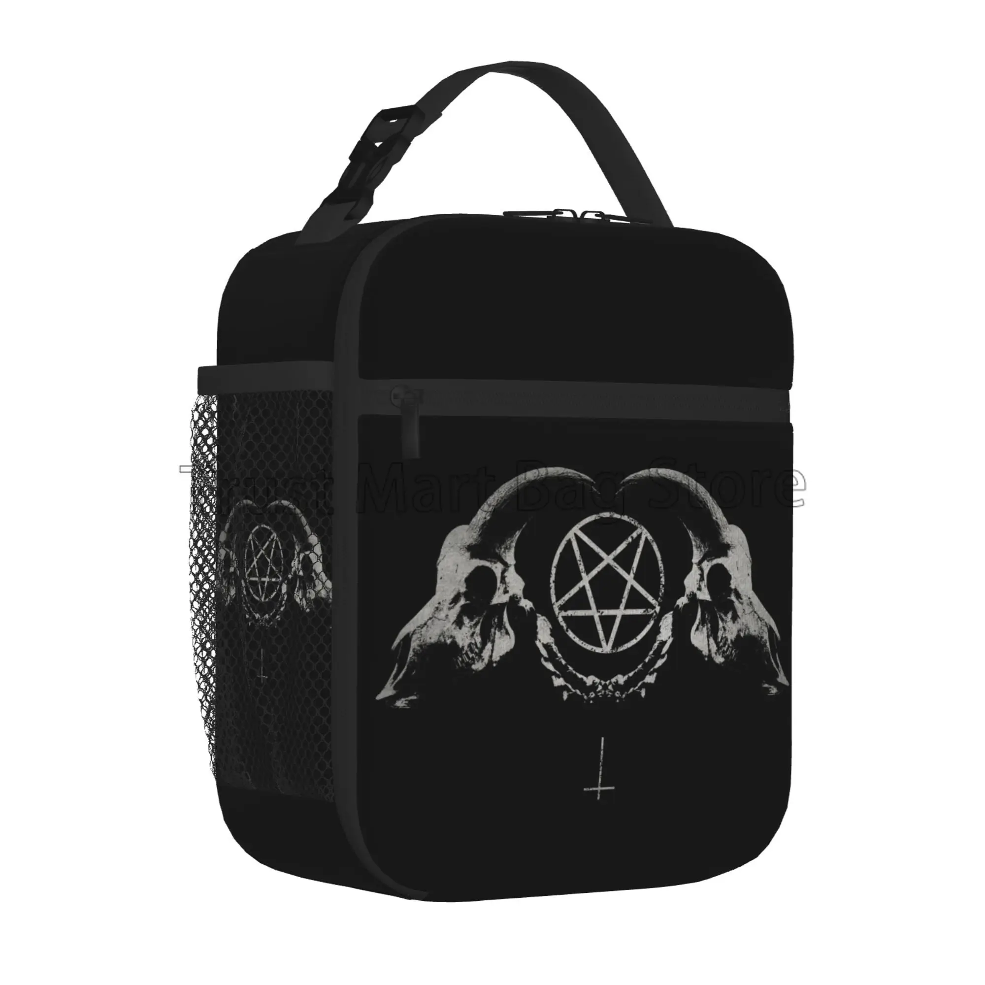 

Pentagram Satantic Occult Church of Satan Goat Goth Insulated Lunch Bag Reusable Portable Waterproof Cooler Thermal Lunch Box