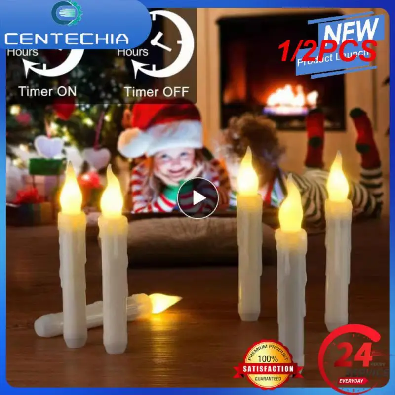 

1/2 шт. беспламенные Свечи с питанием от батарейки, конусные свечи, фонари для чая, полевая свеча, плавающая свеча для рождественского декора