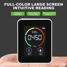 Air Monitor CO2 Meter Carbon Dioxide Detector Greenhouse Warehouse Air Quality Temperature Humidity Monitor Fast Measurement
Air Monitor CO2 Meter Carbon Dioxide Detector Greenhouse Warehouse Air Quality Temperature Humidity Monitor Fast Measurement
