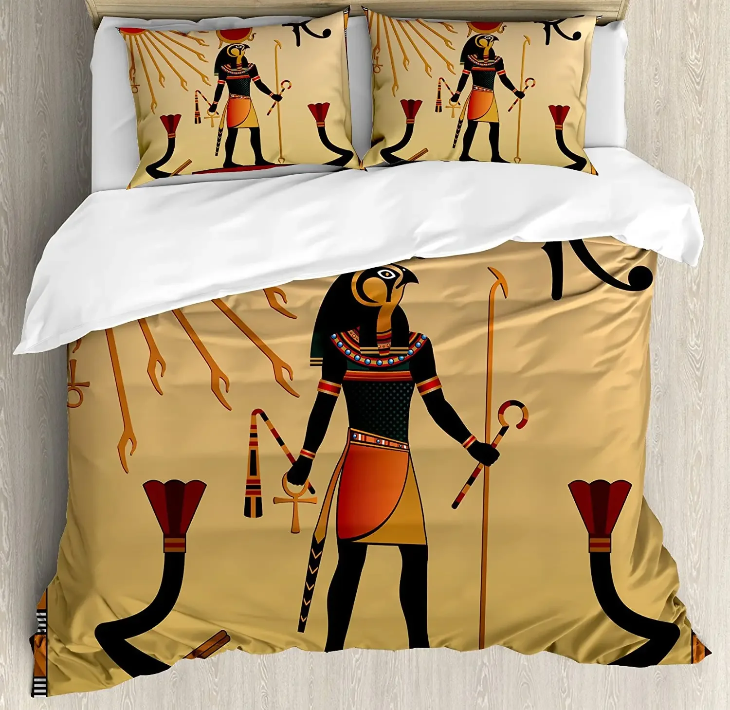 Egyptian Bedding Set Ancient Figure Sun Old Egyptian Religi 3pcs Duvet Cover Set Bed Set Quilt Cover Pillow Case Comforter Cover
Egyptian Bedding Set Ancient Figure Sun Old Egyptian Religi 3pcs Duvet Cover Set Bed Set Quilt Cover Pillow Case Comforter Cover