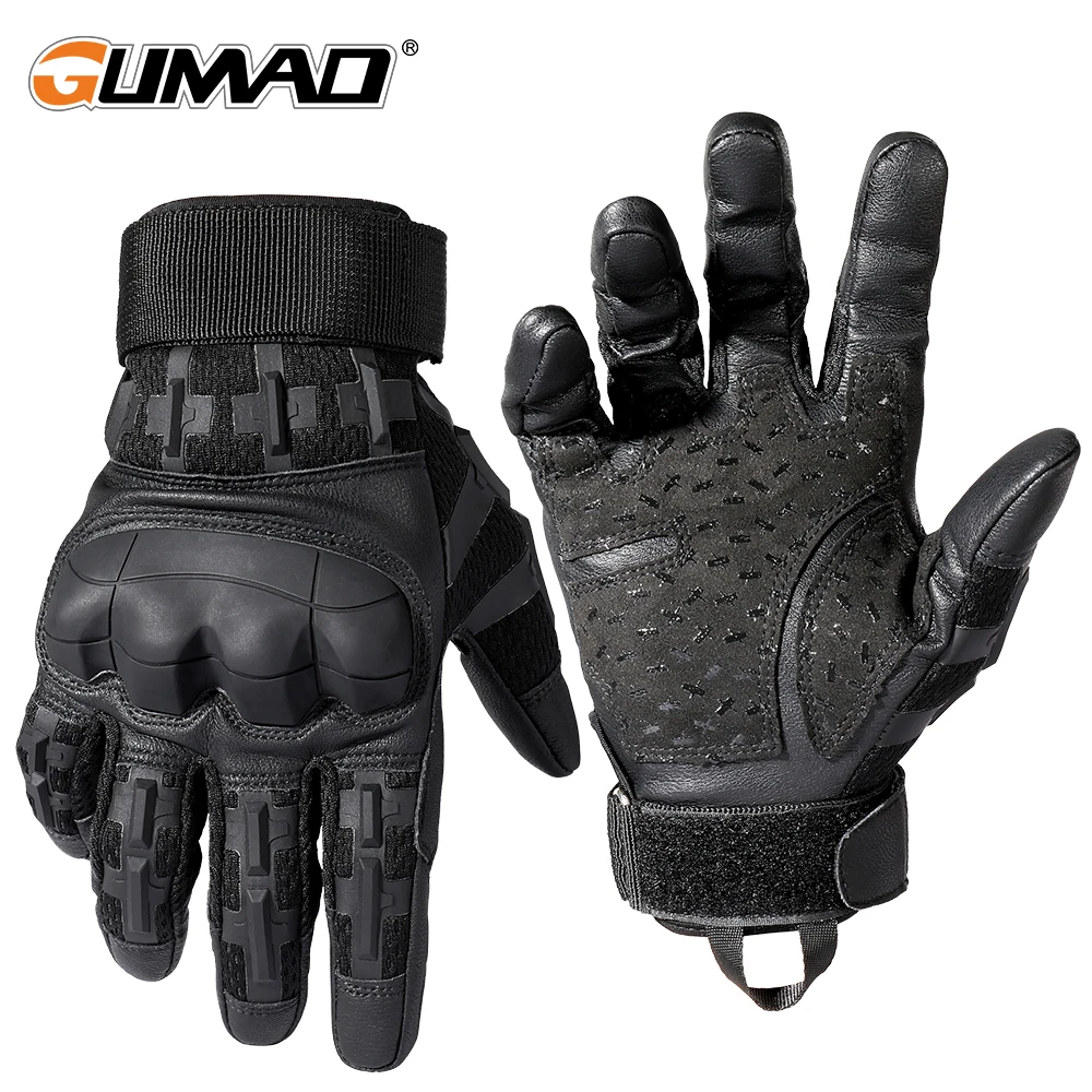 

Outdoor Tactical Gloves Touch Screen PU Leather Sport Hunting Hiking Combat Airsoft Shooting Cycling Hard Shell Non-slip Mittens