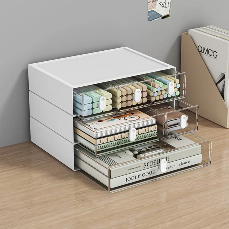 

Desktop Organizer - Modular Drawer-Style Storage Box for School Supplies, Cosmetics, Pens, & Handmade Craft Supplies