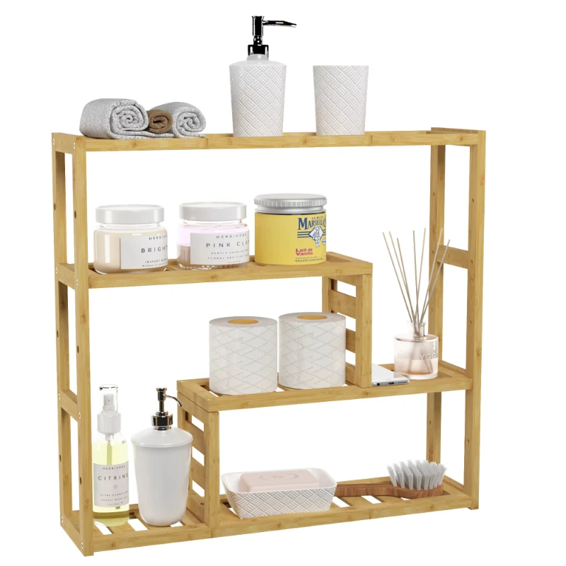 Bamboo Bathroom Toilet Shelf DIY Adjustable Wall Mounted Shelf for Towel Storage Bath Accessories Organizer Living Room Kitchen
Bamboo Bathroom Toilet Shelf DIY Adjustable Wall Mounted Shelf for Towel Storage Bath Accessories Organizer Living Room Kitchen