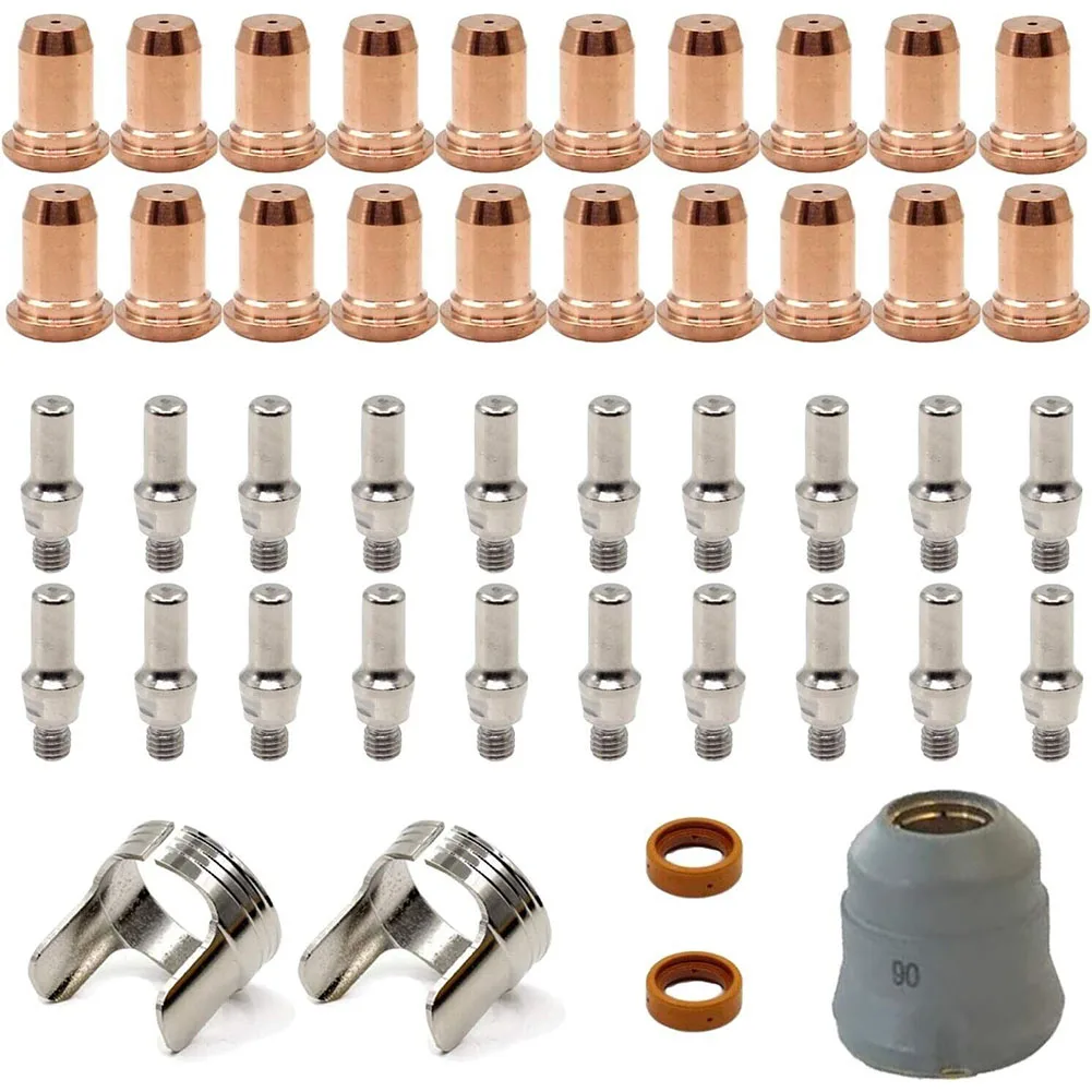 45 Pcs IPT-60 PT-60 IPT-40 PT40 Plasma Cutting Torch Tips Electrode Shield Cap Plasma Cutters Welding Soldering Equipment Tools
45 Pcs IPT-60 PT-60 IPT-40 PT40 Plasma Cutting Torch Tips Electrode Shield Cap Plasma Cutters Welding Soldering Equipment Tools