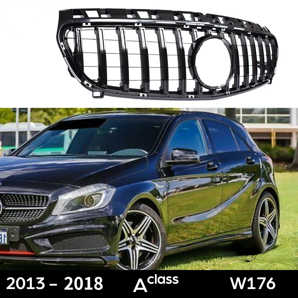 

Panamericana GTS Style ABS Front Grill Grille For Mercedes A Class W176 Hatchback 2013 - 2018 A180 A200 A250, Fitment Guaranteed