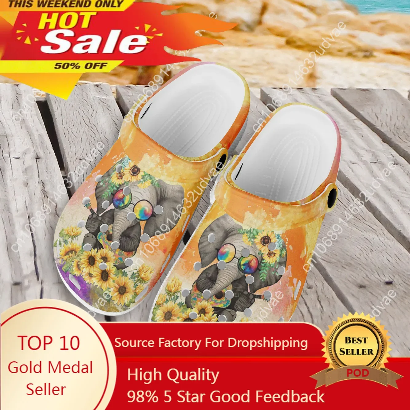Pretty Sunflower Elephant Print Women Non-Slip Slippers Light Soft Beach Sandal Clogs LGBT Design Girls EVA Sandals
Pretty Sunflower Elephant Print Women Non-Slip Slippers Light Soft Beach Sandal Clogs LGBT Design Girls EVA Sandals