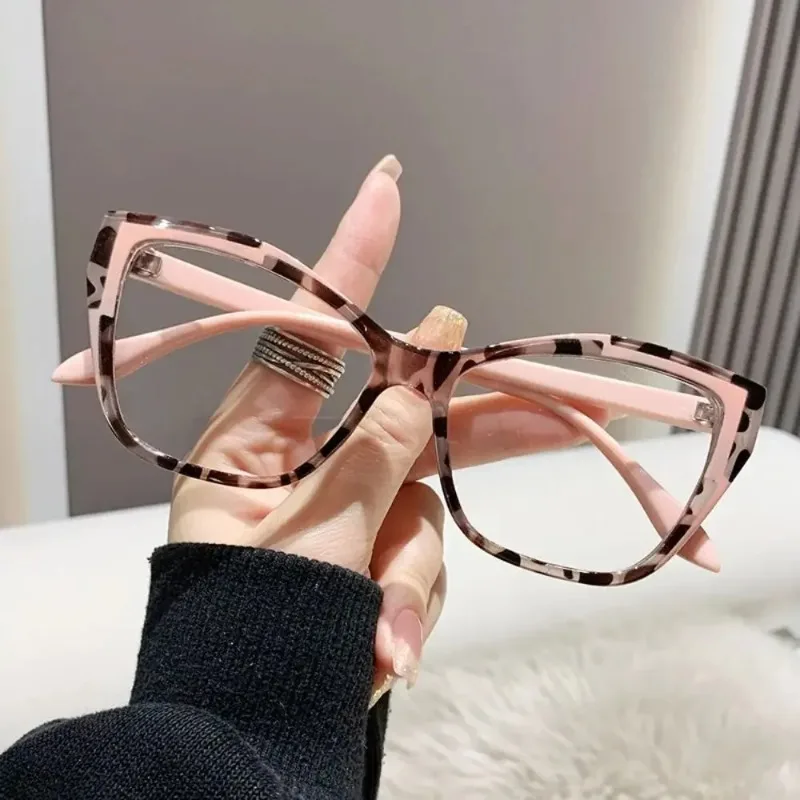 

Women Anti-Blue Light Eyeglasses Optical Spectacle Blue Light Blocking Glasses Brand Designer Transparent Ladies pink Eyewear