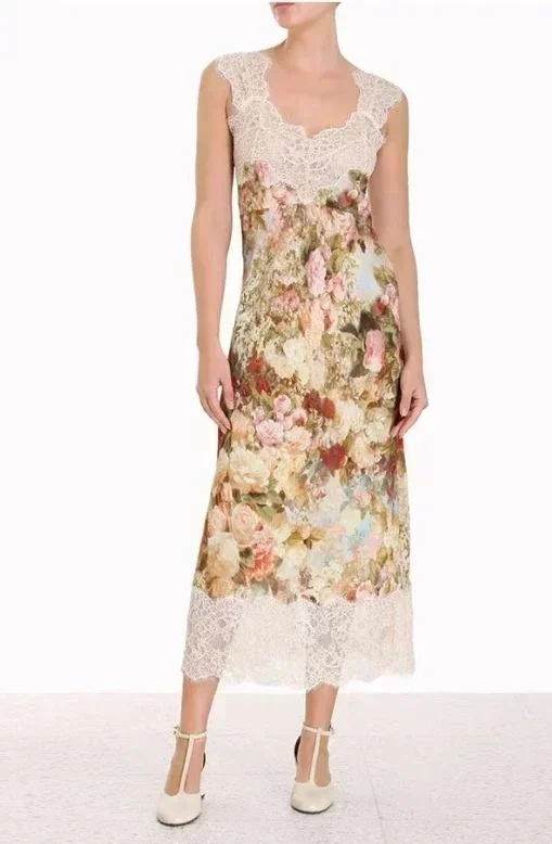 Женское винтажное Кружевное платье миди, элегантное ажурное платье без рукавов с оборками и цветочным принтом, 2023
Женское винтажное Кружевное платье миди, элегантное ажурное платье без рукавов с оборками и цветочным принтом, 2023