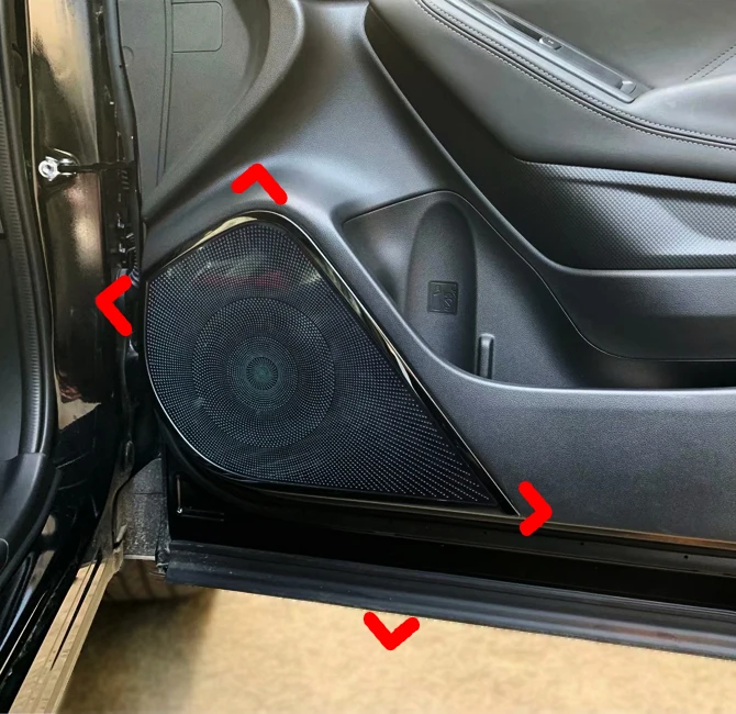

Black Stainless Steel Interior Door Speaker Around Cover Trim For Subaru Forester SK 2018 2019 Car Accessories Stickers