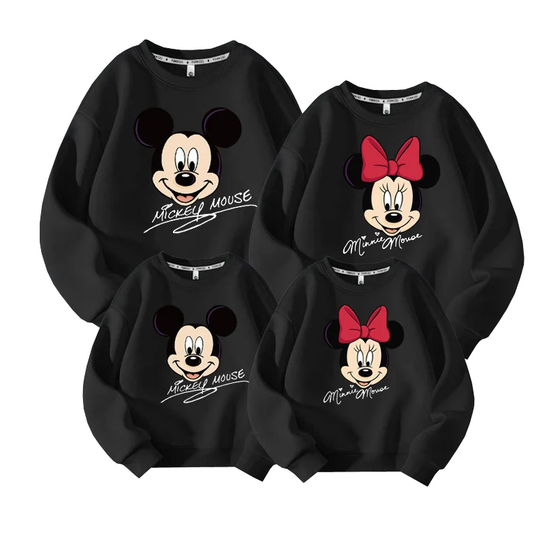 

Spring Family Matching Outfits Mother Daughter Father Son Mickey Mouse Sweatershirt Mother Kids Long Sleeve Tops Family Look